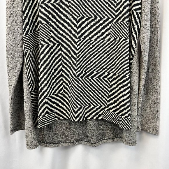 Olivia Moon Women’s Scoop Neck Mixed Fabric Sweater Black/Multi Hi-Low XL - Picture 5 of 10